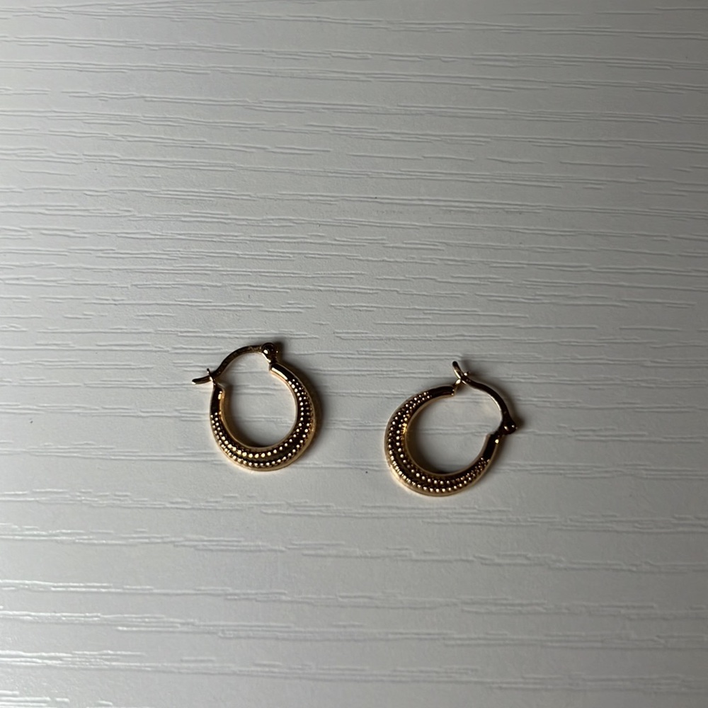 Tiny 14k gold hoops